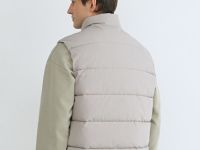 Утеплённый стёганый жилет, Бежевый