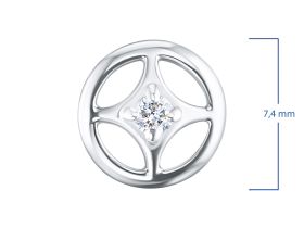 Подвеска из белого золота с бриллиантом э4701пд07210127
