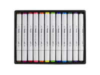 Набор маркеров двухсторонних для эскизов COLORINO "Artist", 12 цветов