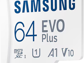 Карта памяти Samsung MicroSDXC 64Гб EVO Plus CL10 с адаптером белый