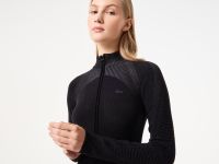 Женское облегающее длинное платье Lacoste на молнии с длинным рукавом