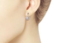 Серьги из желтого золота с бриллиантами э0301сг01159700