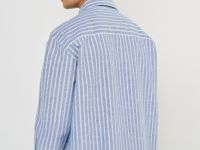 Рубашка в полоску, Синий