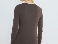 Лонгслив с эффектом стирки, Коричневый