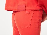 Женские прямые джинсы Lacoste из экологиески чистого хлопка