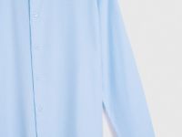 Рубашка из структурной ткани, Голубой