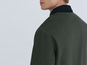 Утеплённая куртка из канваса, Зеленый