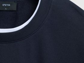 Свитшот с имитацией футболки, Синий