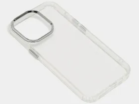 Чехол-накладка Belkin SheerForce для Apple iPhone 15 Pro Max пластиковый прозрачный (серебристая рамка)