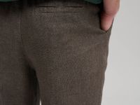 Брюки прямого кроя со льном