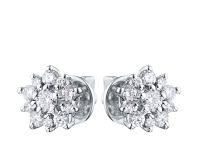 Пусеты из белого золота с бриллиантами э4001пс10177200