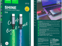 Кабель Hoco U112 Shine USB-C / USB-C 1 м Серый