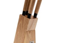 Набор из 5 кухонных ножей Fissman Pascual, деревянная подставка