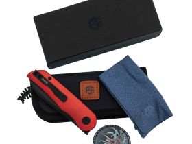 Складной нож Petrified Fish El Camino PFE16RADW, сталь N690, рукоять алюминий, красный