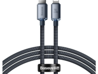 Кабель Baseus Data Cable Fast Charging 20W (Type-C) на (Lightning) (CAJY000201) 120см тканевая оплётка (черный)