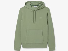 Мужское худи Lacoste классического кроя с флисом