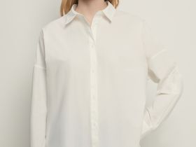 Рубашка из хлопка свободного силуэта