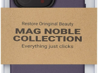 Чехол-накладка Kzdoo Mag Noble Collection MagSafe для Apple iPhone 14 Pro Max искусcтвенная кожа (карбоновый фиолетовый)