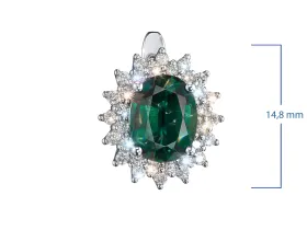 Серьги из белого золота с изумрудами э4767сг04210404