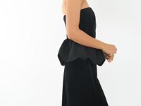 Бархатная юбка миди, Черный