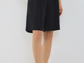 Шорты со складками, Черный