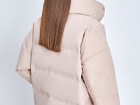 Пуховик с воротником-стойкой