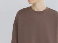 Футболка оверсайз с разрезами, Коричневый