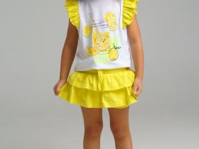 Комплект для девочки: футболка, юбка-шорты