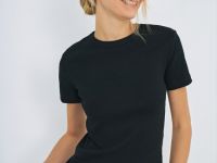 Футболка в рубчик, Черный