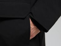 Пуховое пальто с накладными карманами