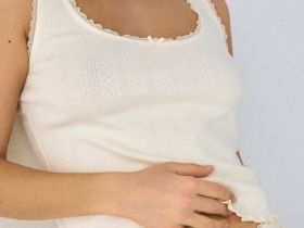 Майка пижамная из трикотажа пуантель, Желтый