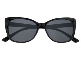 Очки солнцезащитные ZIPPO, женские, черные, оправа из поликарбоната, линзы серого цвета