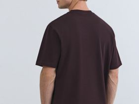 Футболка с текстовой вышивкой, Фиолетовый