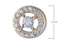 Подвеска из красного золота с бриллиантами э0201пд10177400