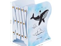 Подставка для книг MESHU "Space Whale", 3 отделения, раздвижная