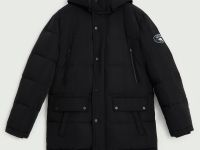 Пуховое полупальто со съемным капюшоном