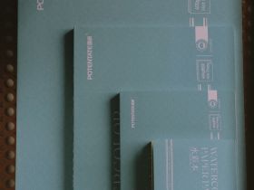 Альбом -склейка для акварели Potentate 390x540 мм 16 л 400 г, 100% хлопок, мелкое зерно, голубой