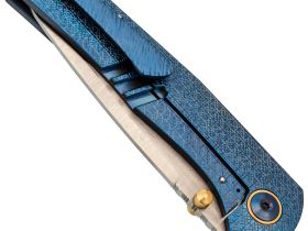 Складной нож Assassin knives Argo 2.0, сталь M398, рукоять титан, синий