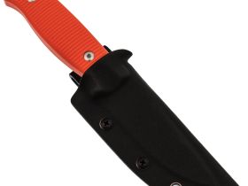 Нож Hot Knife Hoot, сталь D2, рукоять G10, оранжевый