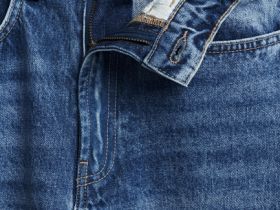 Джинсы со средней посадкой, Синий