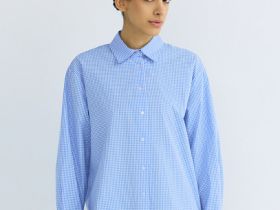 Рубашка в клетку виши, Голубой