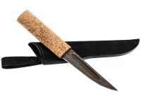 Нож Северный малый, сталь дамаск, карельская береза