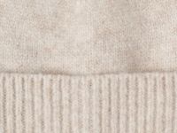 Вязаная шапка с отворотом, Бежевый