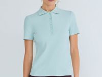 Поло в рубчик с коротким рукавом, Зеленый