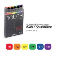 Набор маркеров Touch Twin 6 цв, основные тона