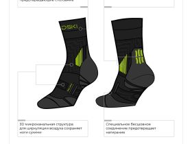 Носки Run All year Black/Lime