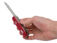 Нож перочинный Victorinox Angler, сталь X55CrMo14, рукоять Cellidor®, красный