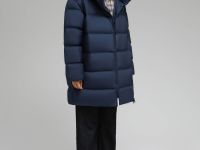 Стеганый пуховик с натуральным пухом