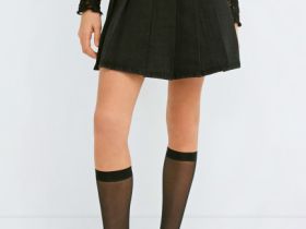 Джинсовая юбка в складку для девочек, Серый