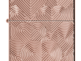 Зажигалка ZIPPO Armor® Hearts с покрытием Rose Gold, латунь/сталь, розовое золото, 38x13x57 мм